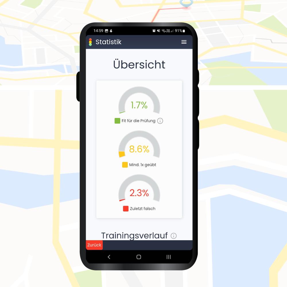 Fahrschule App Guide: Statistik
