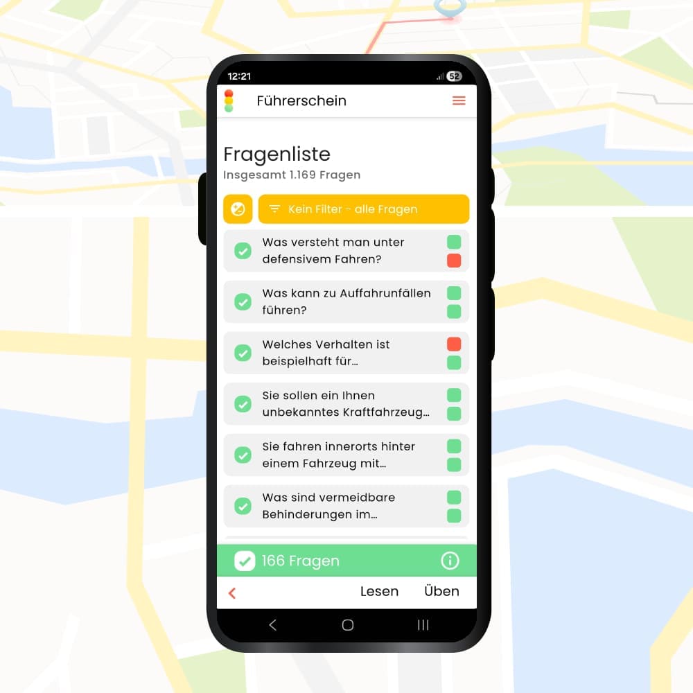 Fahrschule App Guide: Prüfungsampel