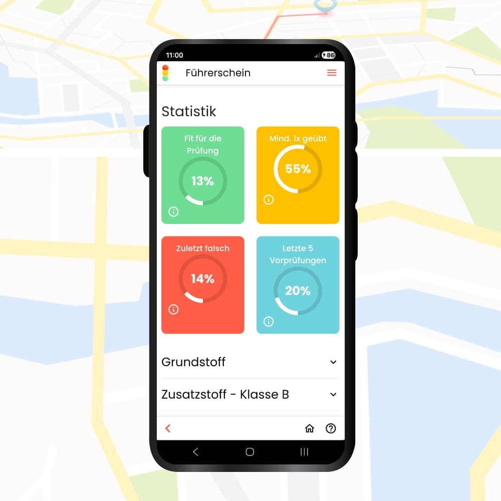 Fahrschule App Guide: Statistik