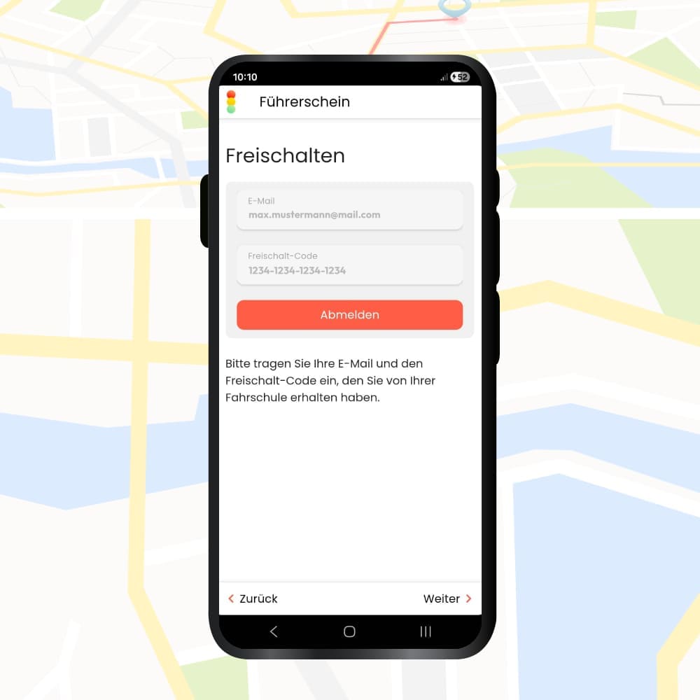 Fahrschule App Guide: Schritt 2