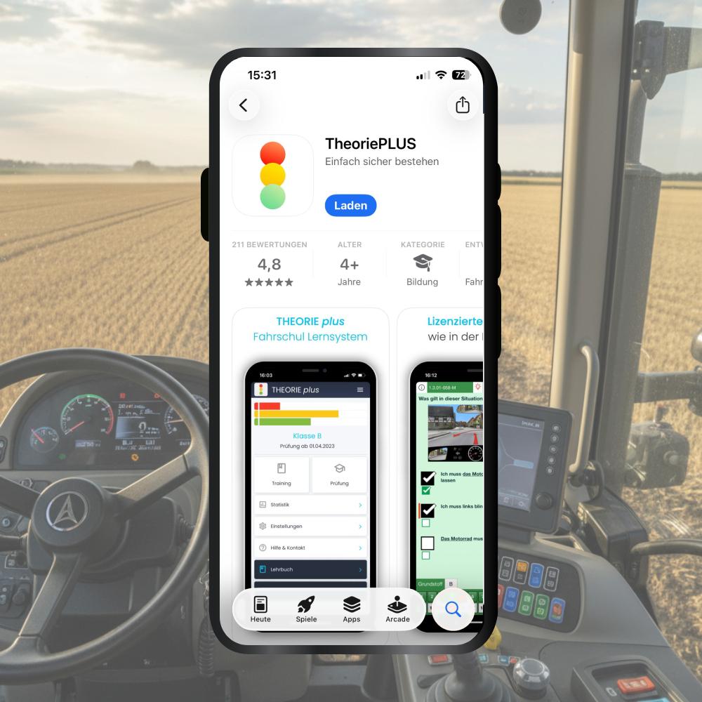 Traktor-Führerschein App laden
