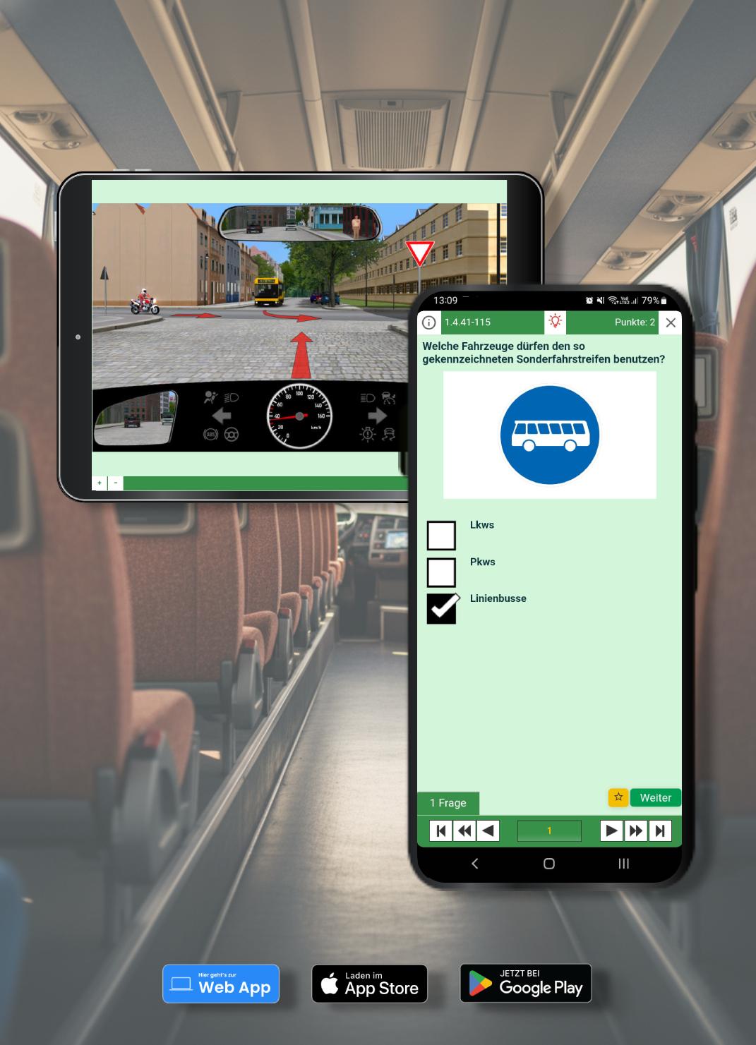 Busführerschein App Klassen D D1