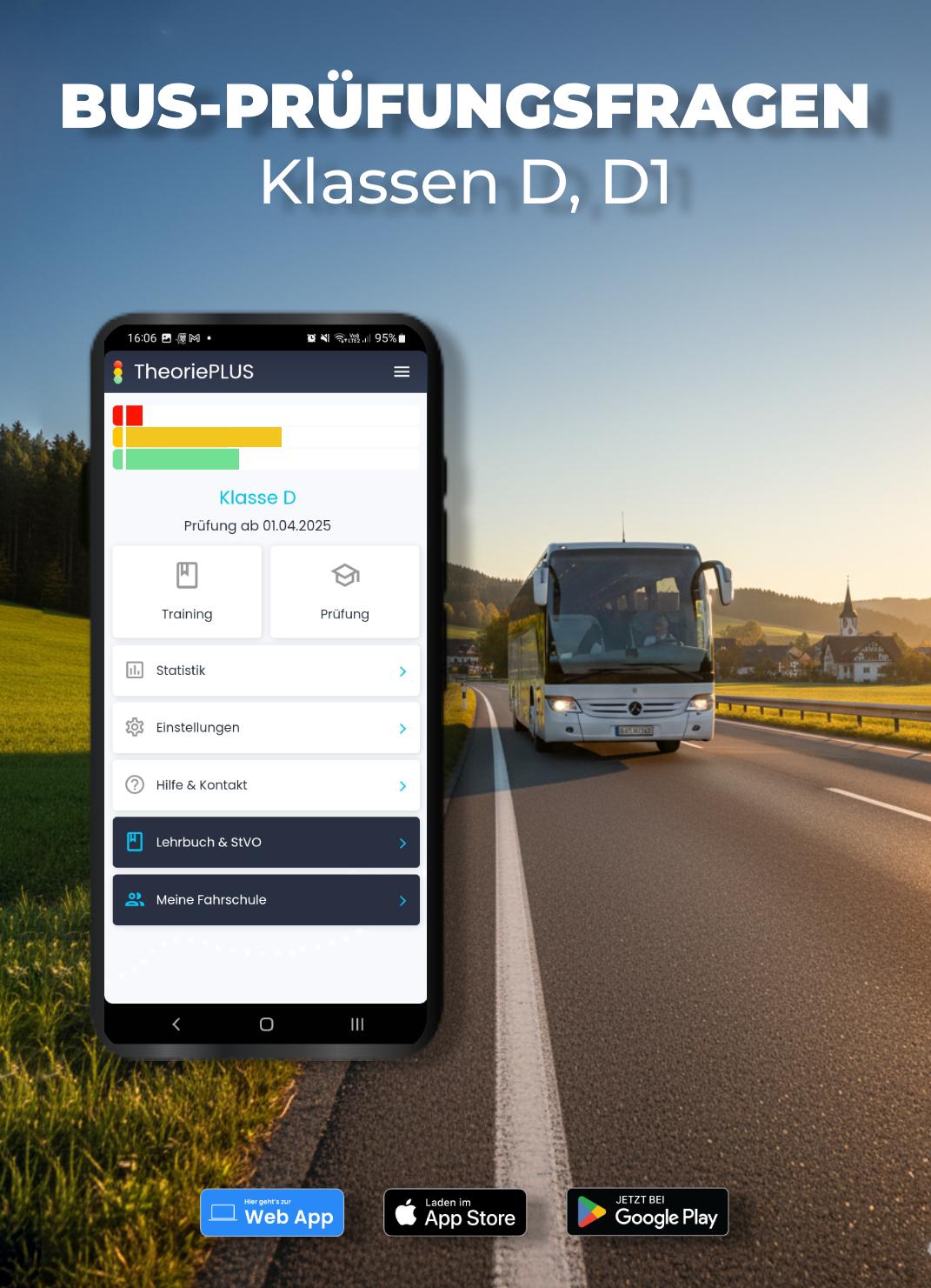 Führerschein für Bus app Klassen D D1