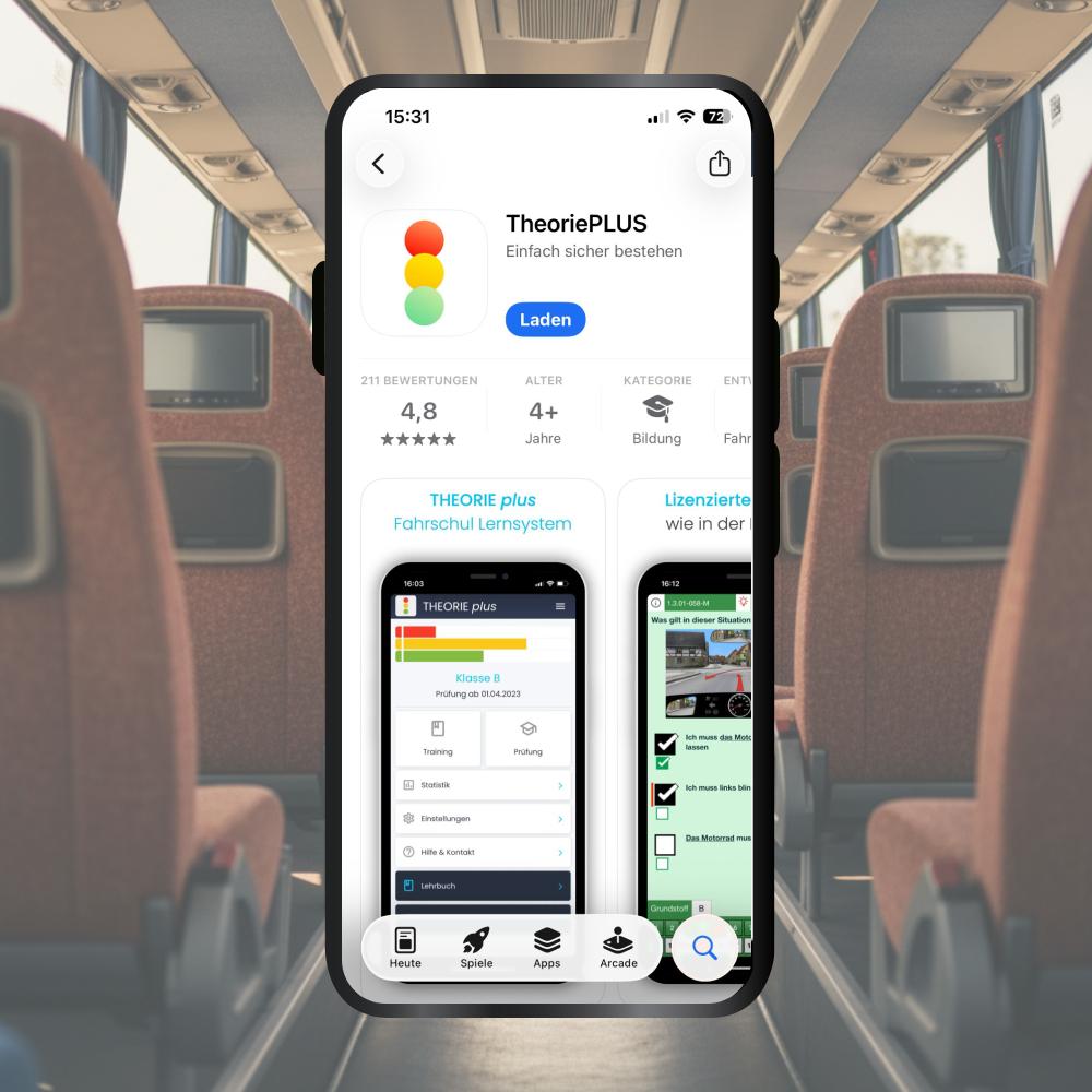 Führerschein für Bus app laden