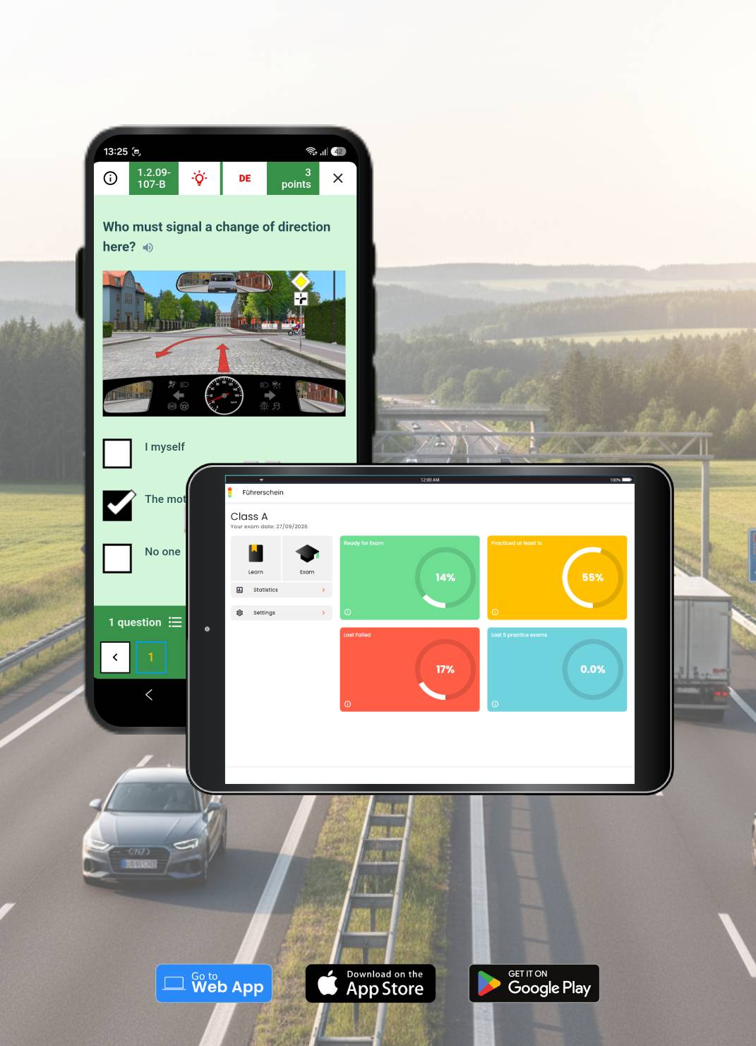 Motorcycle theory test English app